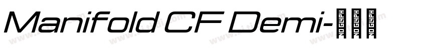 Manifold CF Demi字体转换